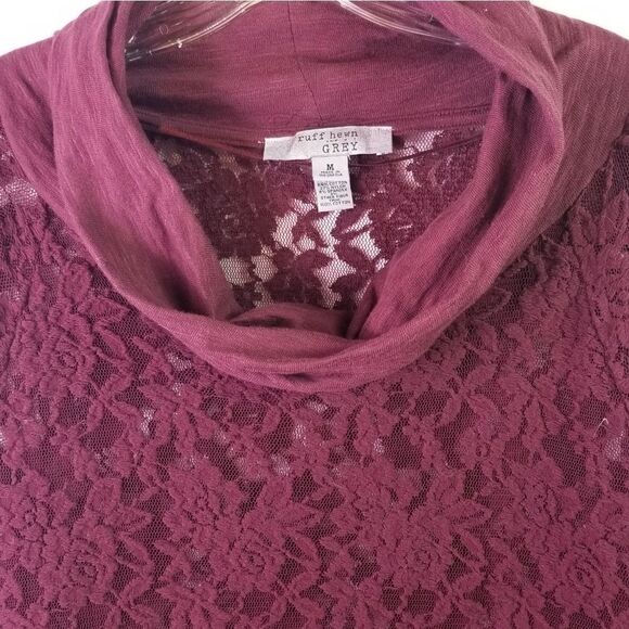 Rough Hewn long Sleeve lace top. Size M - Picture 2 of 10